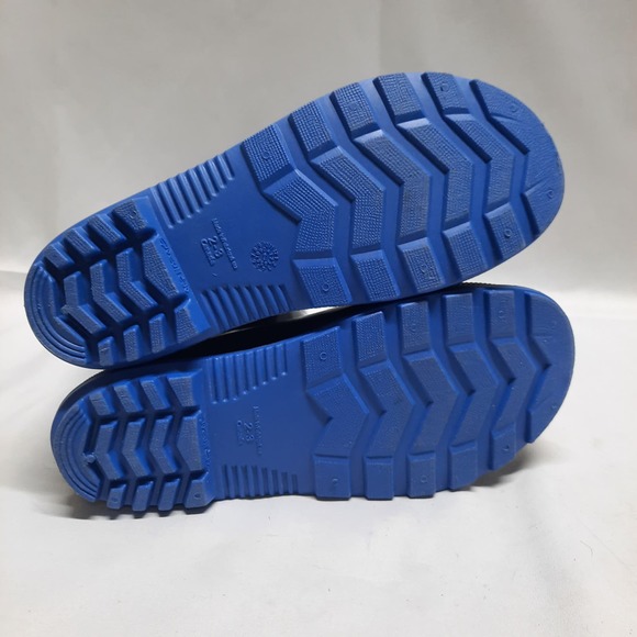 NWOT Unisex Kids Blue Rubber Rain Boots 2-3 - Picture 8 of 8